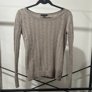 Taupe Cable Knit Sweater